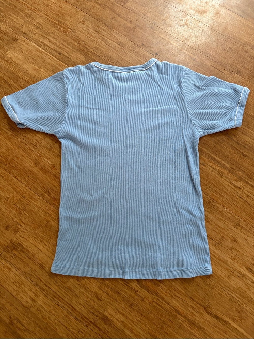 VTG Randy River Ribbed Knit Striped Ringer T-Shirt Blue Size L - Picture 2 of 5